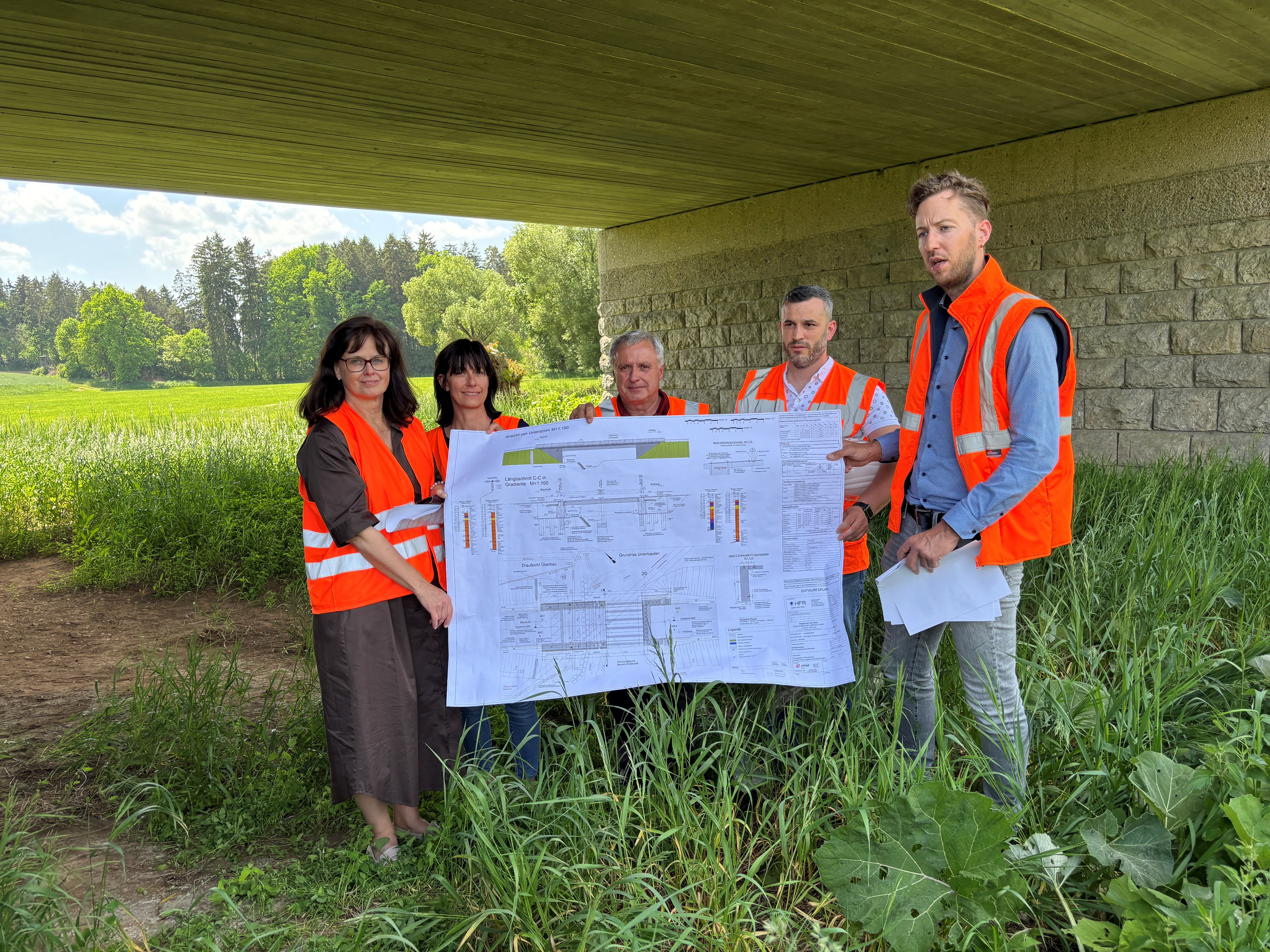 Erneuerung der Flembachbr�cke bei Michelfeld
